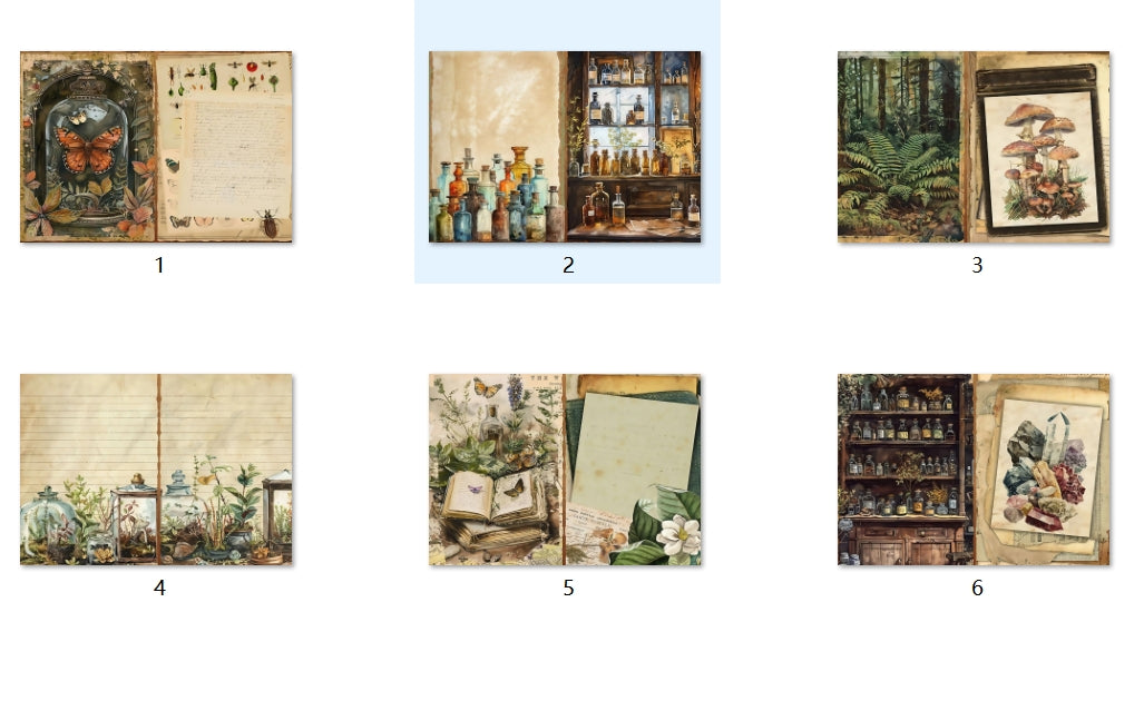 B164-B173 background paper B169 6pcs (A5 size)