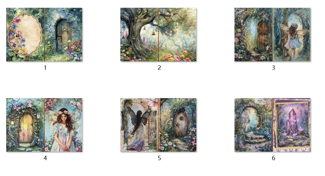 B164-B173 background paper B170 6pcs (A5 size)