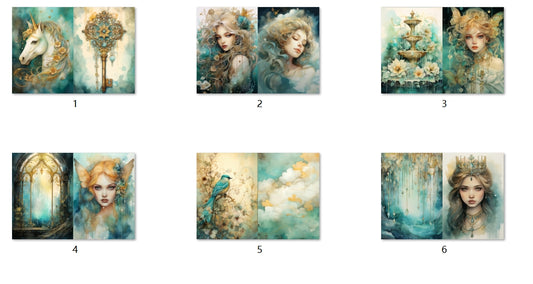 B174-B183 background paper B175 6pcs (A5 size)