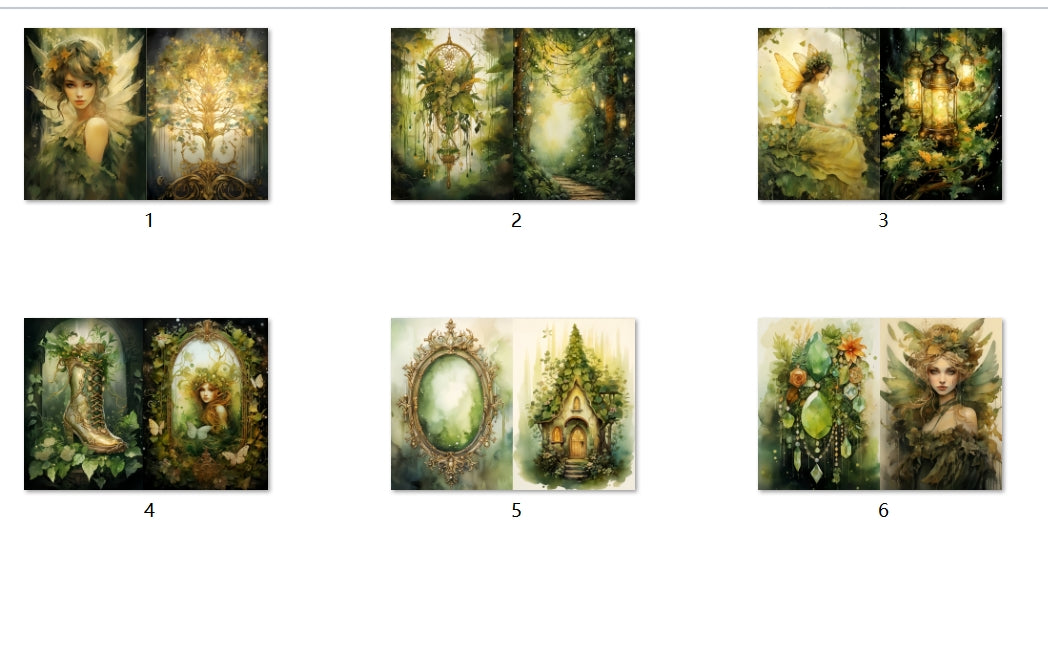 B174-B183 background paper B176 6pcs (A5 size)