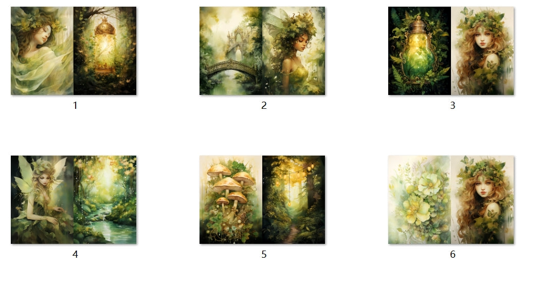 B174-B183 background paper B177 6pcs (A5 size)