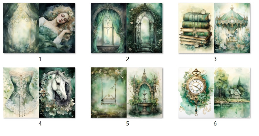 B174-B183 background paper B178 6pcs (A5 size)