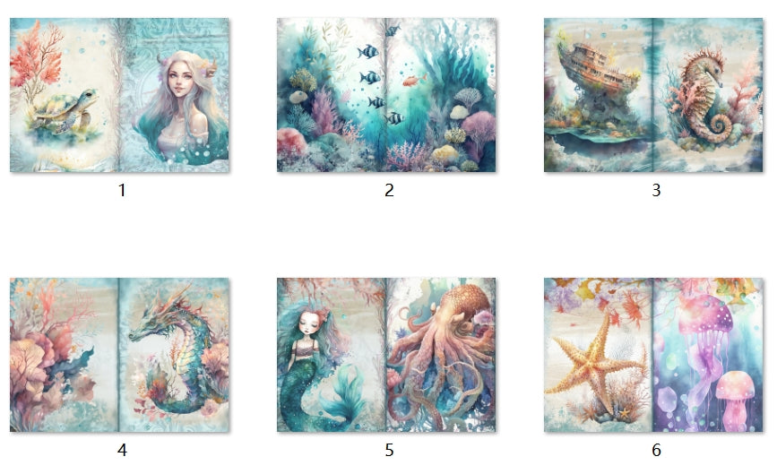 B174-B183 background paper B182 6pcs (A5 size)