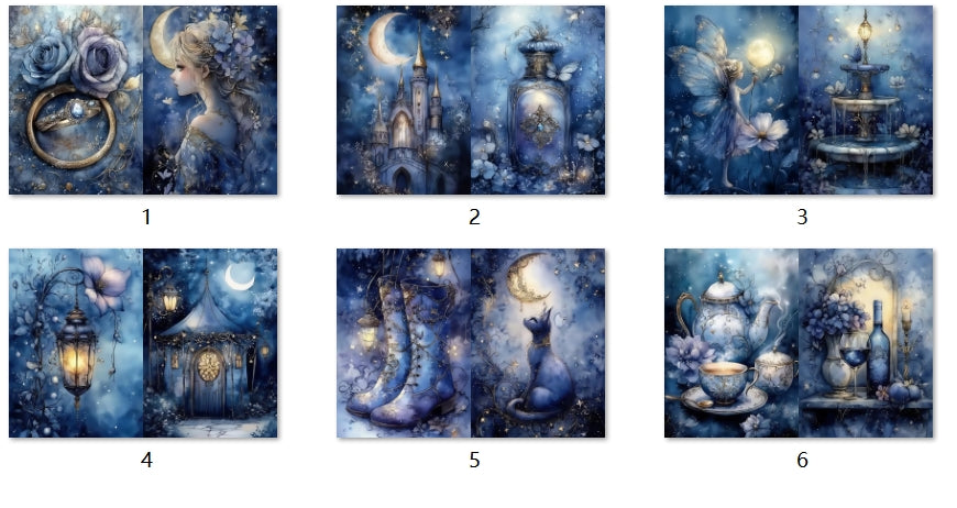 B174-B183 background paper B183 6pcs (A5 size)