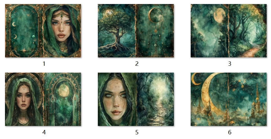 B184-B193 background paper B192 6pcs (A5 size)