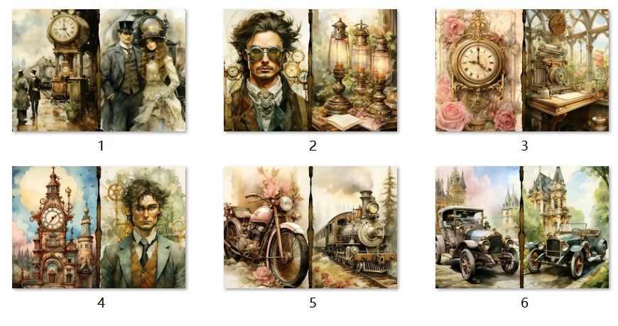 B184-B193 background paper B193 6pcs (A5 size)