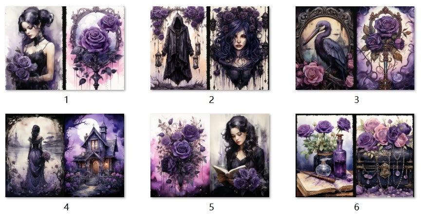 B194-B203 background paper B195 6pcs (A5 size)