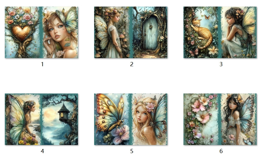 B194-B203 background paper B196 6pcs (A5 size)