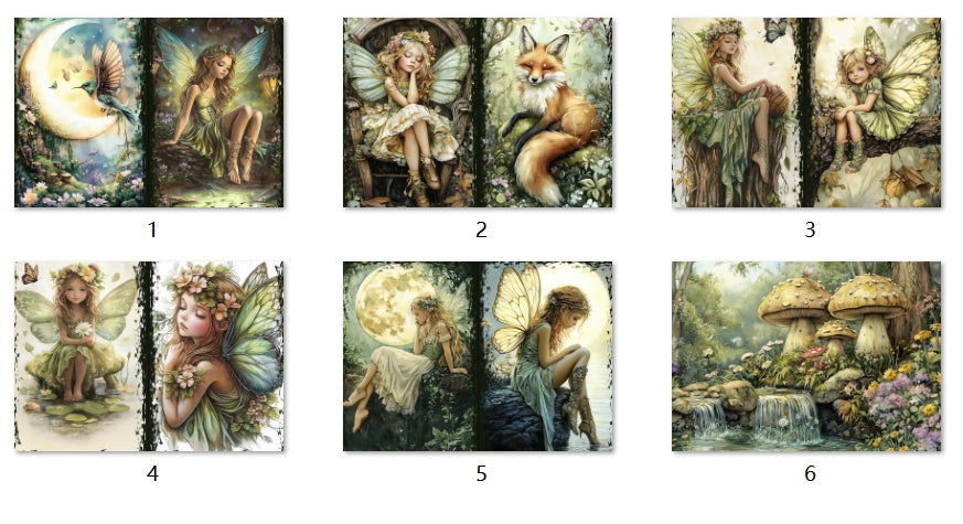 B194-B203 background paper B197 6pcs (A5 size)