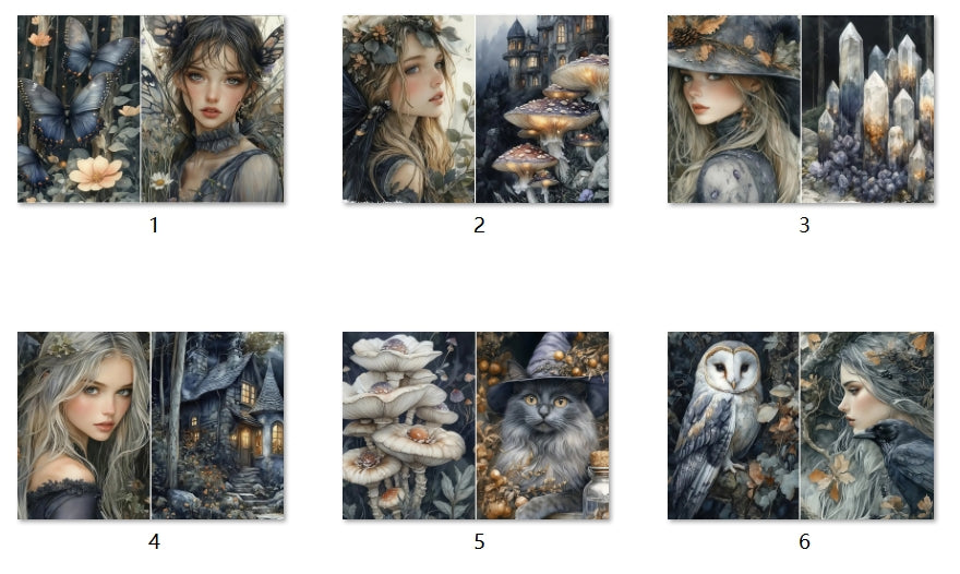 B194-B203 background paper B198 6pcs (A5 size)