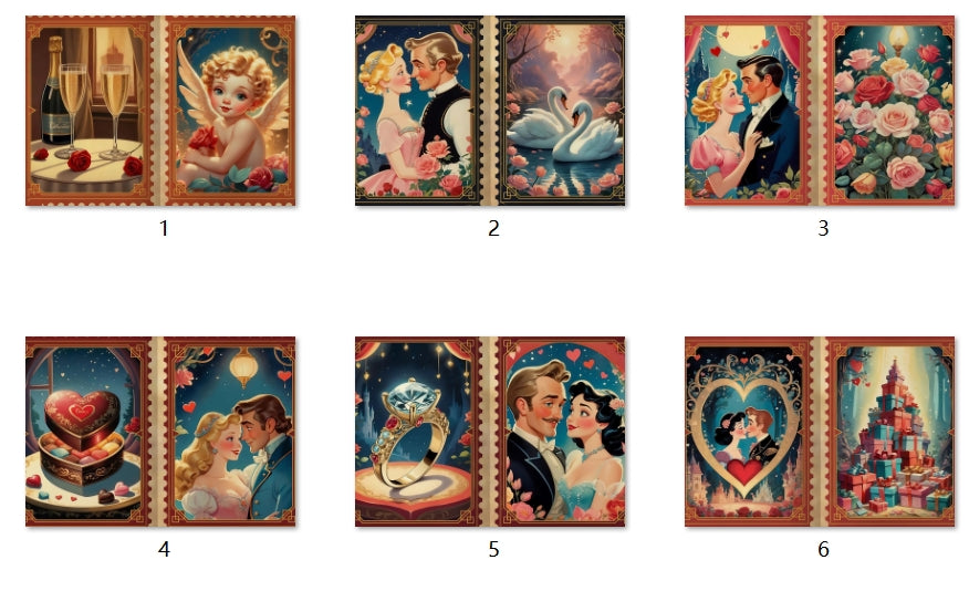 B194-B203 background paper B201 6pcs (A5 size)