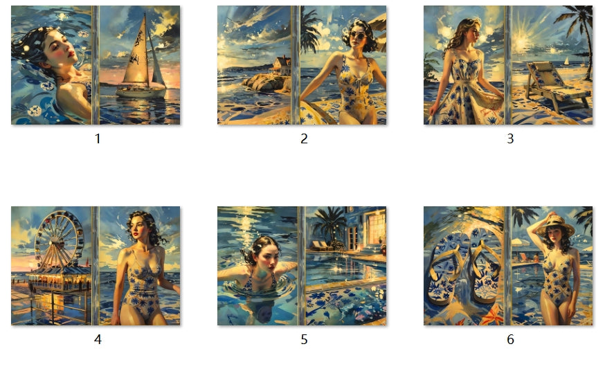 B194-B203 background paper B203 6pcs (A5 size)