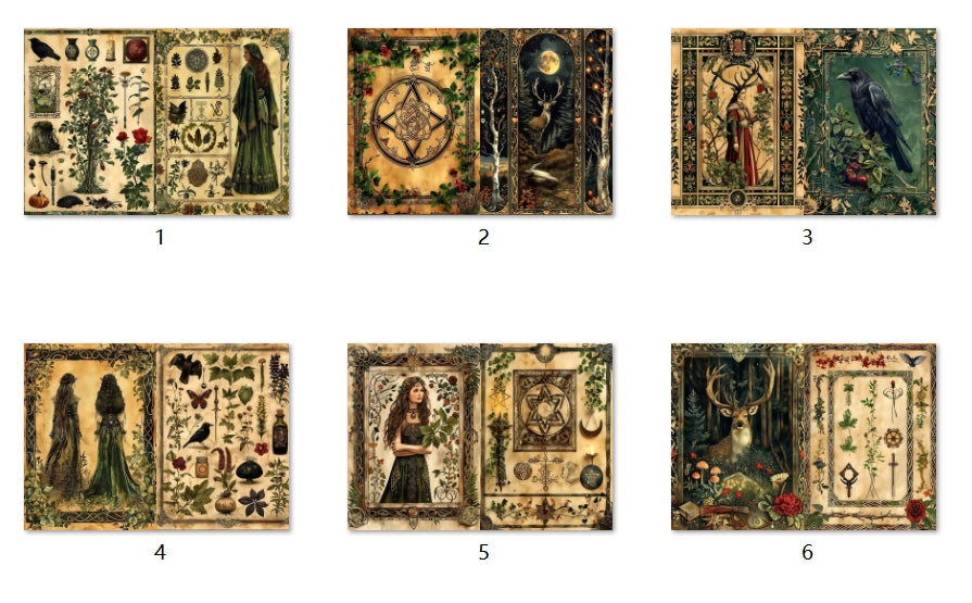 B204-B213 background paper B204 6pcs (A5 size)