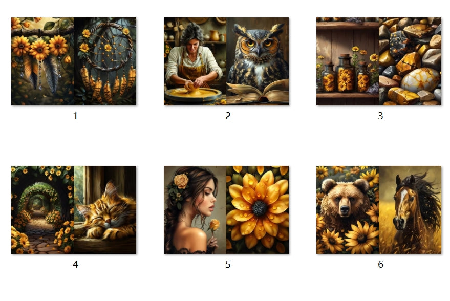 B204-B213 background paper B206 6pcs (A5 size)