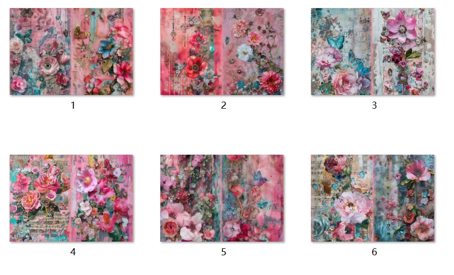 B204-B213 background paper B209 6pcs (A5 size)