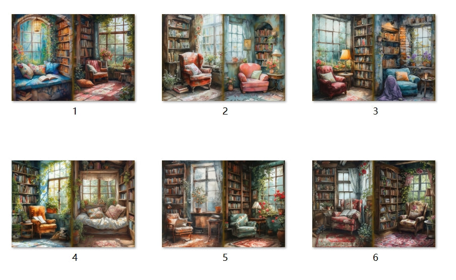 B204-B213 background paper B210 6pcs (A5 size)