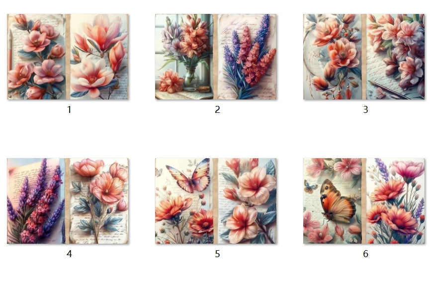 B214-B223 background paper B217 6pcs (A5 size)