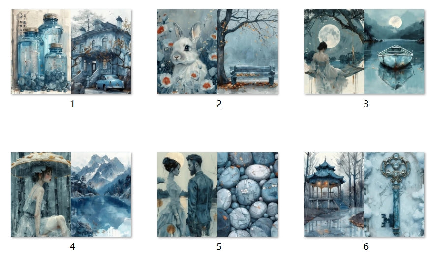 B214-B223 background paper B218 6pcs (A5 size)