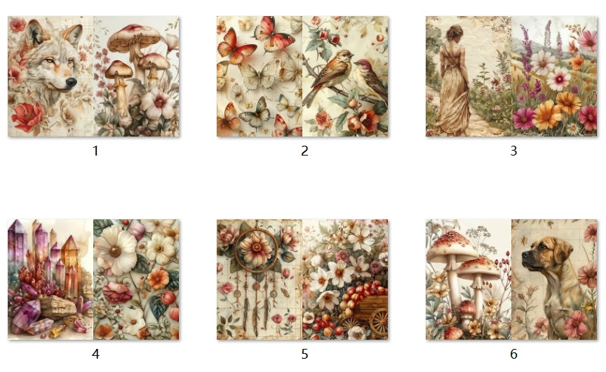 B214-B223 background paper B220 6pcs (A5 size)