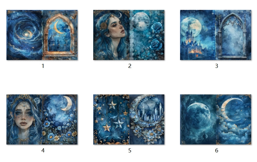 B214-B223 background paper B221 6pcs (A5 size)