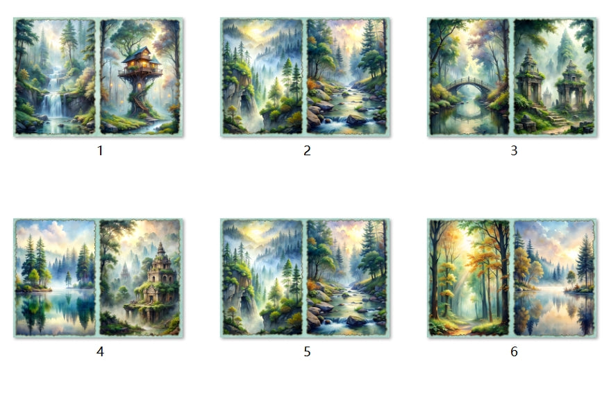 B214-B223 background paper B222 6pcs (A5 size)