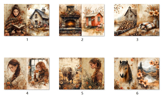 B224-B233 background paper B225 6pcs (A5 size)