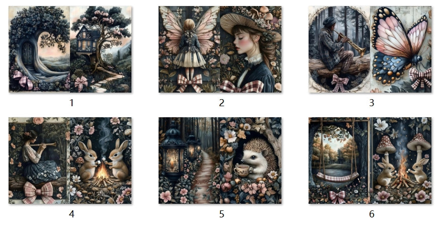 B224-B233 background paper B226 6pcs (A5 size)