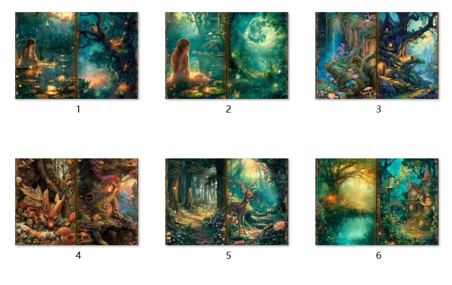 B224-B233 background paper B227 6pcs (A5 size)