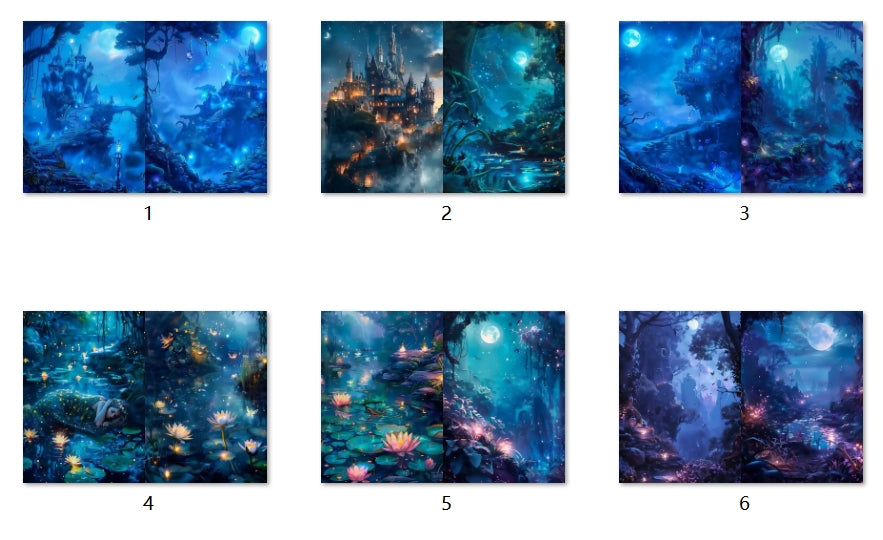 B224-B233 background paper B229 6pcs (A5 size)