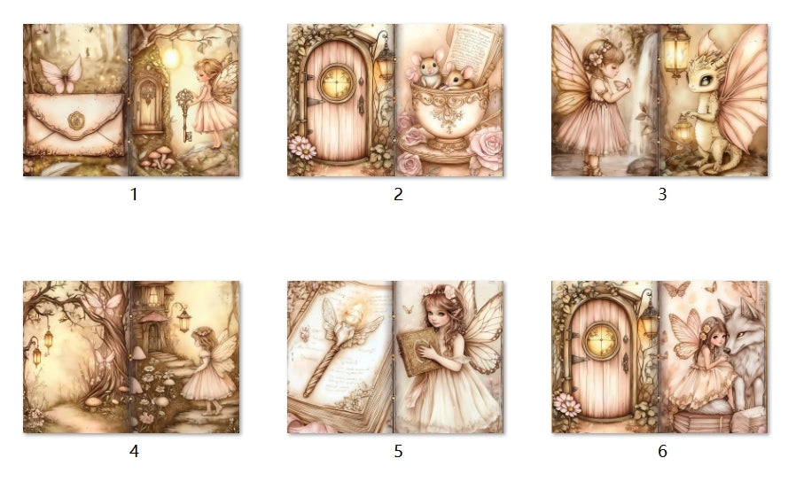 B224-B233 background paper B232 6pcs (A5 size)