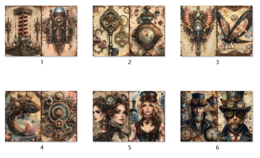 B234-B243 background paper B234 6pcs (A5 size)