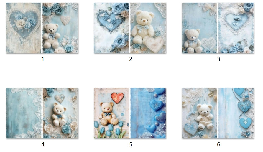 B234-B243 background paper B235 6pcs (A5 size)