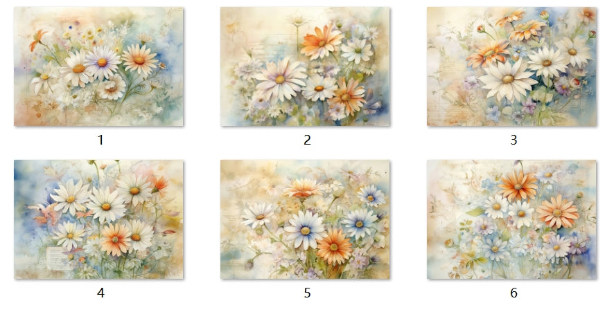 B234-B243 background paper B236 6pcs (A5 size)