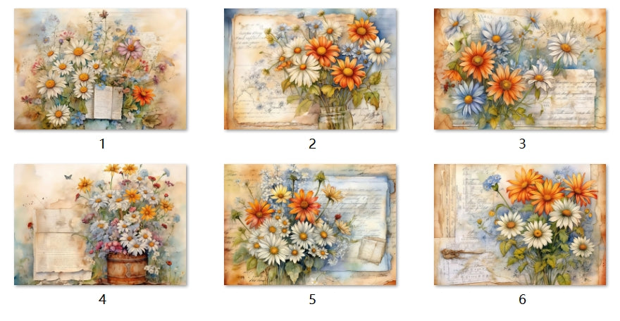 B234-B243 background paper B237 6pcs (A5 size)