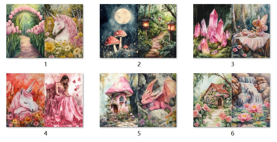 B234-B243 background paper B238 6pcs (A5 size)