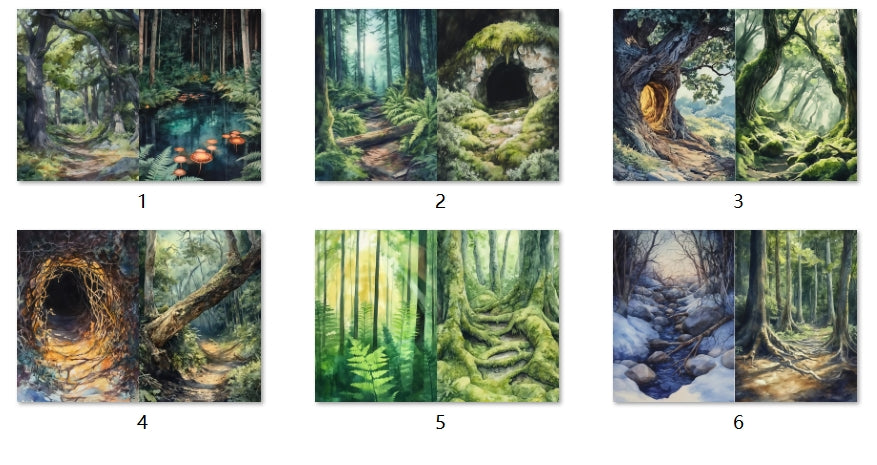 B244-B253 background paper B244 6pcs (A5 size)