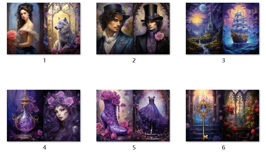 B244-B253 background paper B246 6pcs (A5 size)