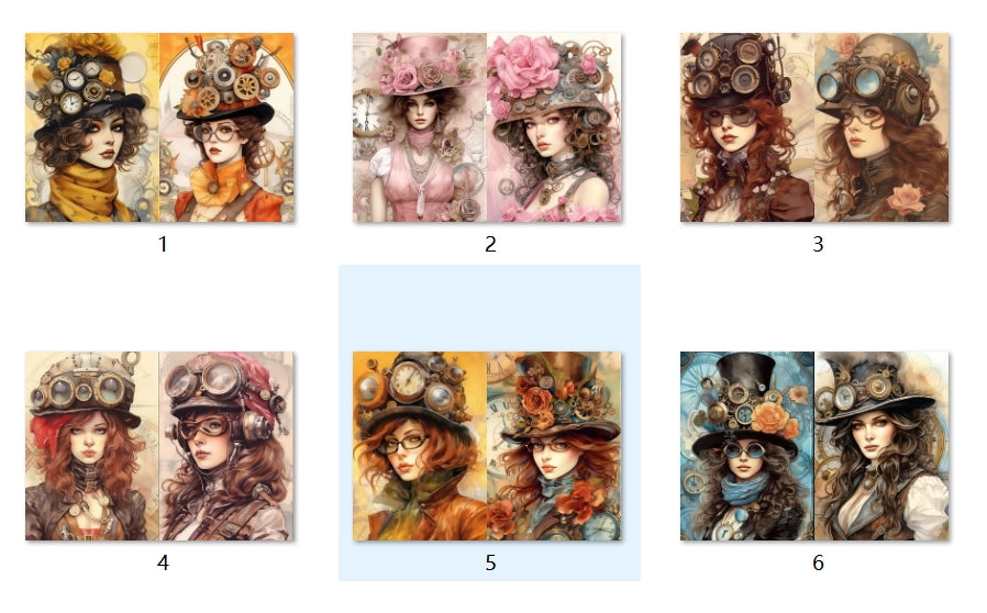 B244-B253 background paper B247 6pcs (A5 size)