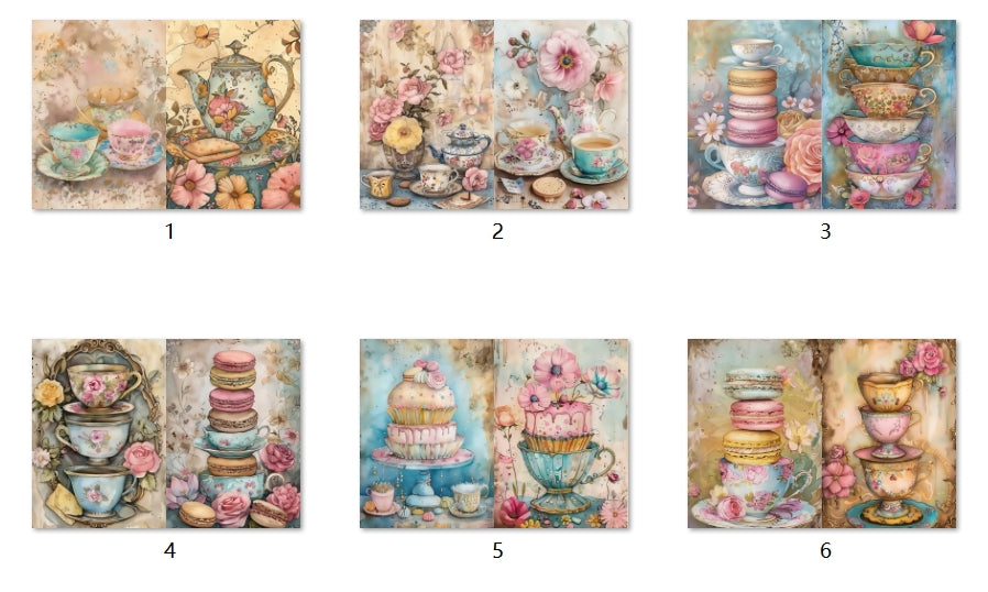 B244-B253 background paper B248 6pcs (A5 size)