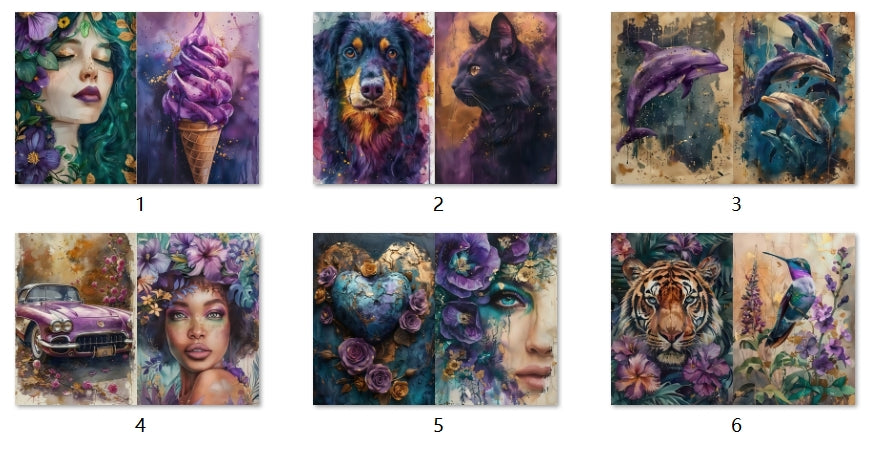 B244-B253 background paper B249 6pcs (A5 size)