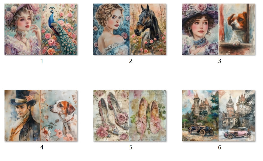 B244-B253 background paper B250 6pcs (A5 size)