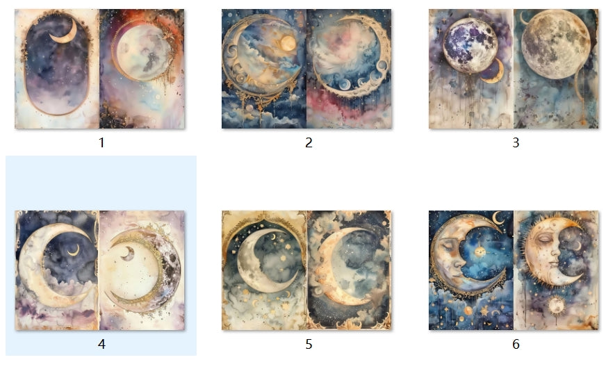 B244-B253 background paper B251 6pcs (A5 size)