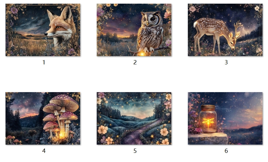 B244-B253 background paper B252 6pcs (A5 size)