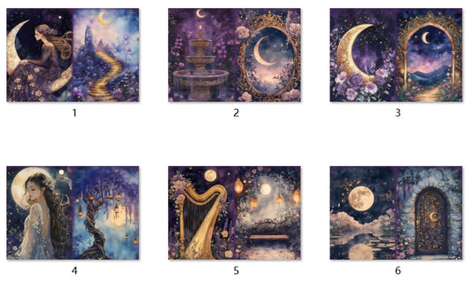 B254-B263 background paper B254 6pcs (A5 size)