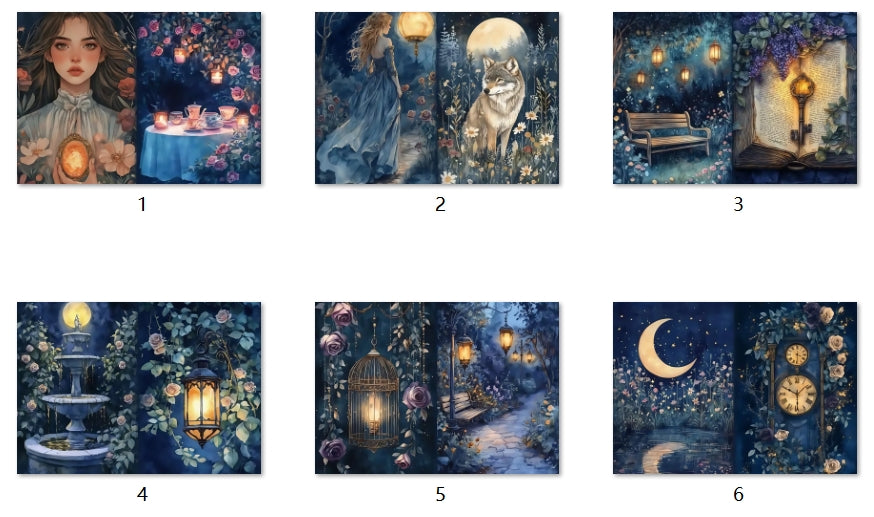 B254-B263 background paper B255 6pcs (A5 size)