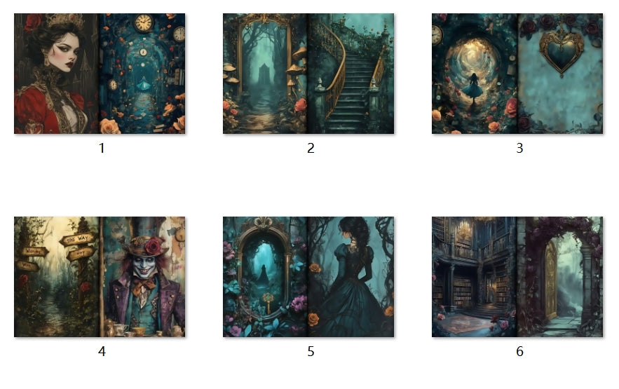 B254-B263 background paper B256 6pcs (A5 size)