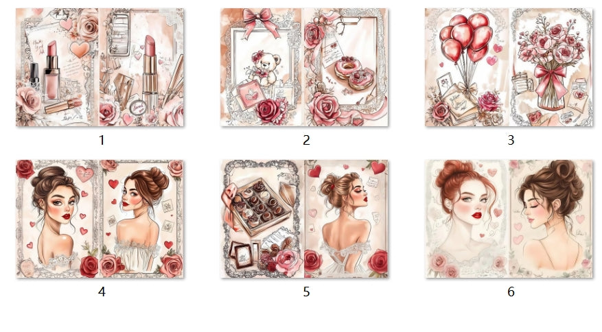 B254-B263 background paper B257 6pcs (A5 size)