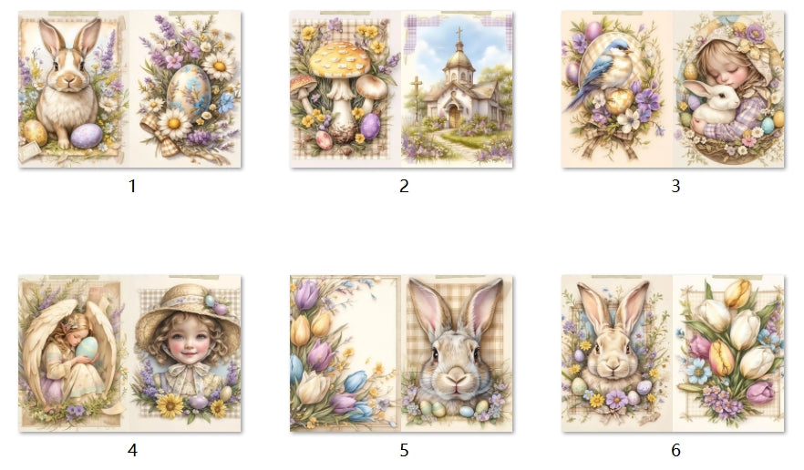 B254-B263 background paper B258 6pcs (A5 size)