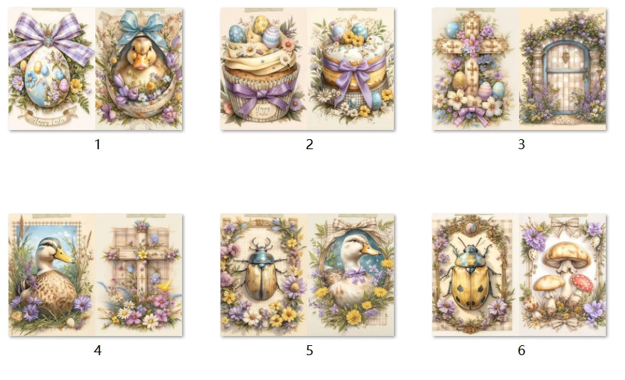 B254-B263 background paper B259 6pcs (A5 size)