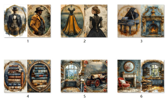 B264-B273 background paper B265 6pcs (A5 size)